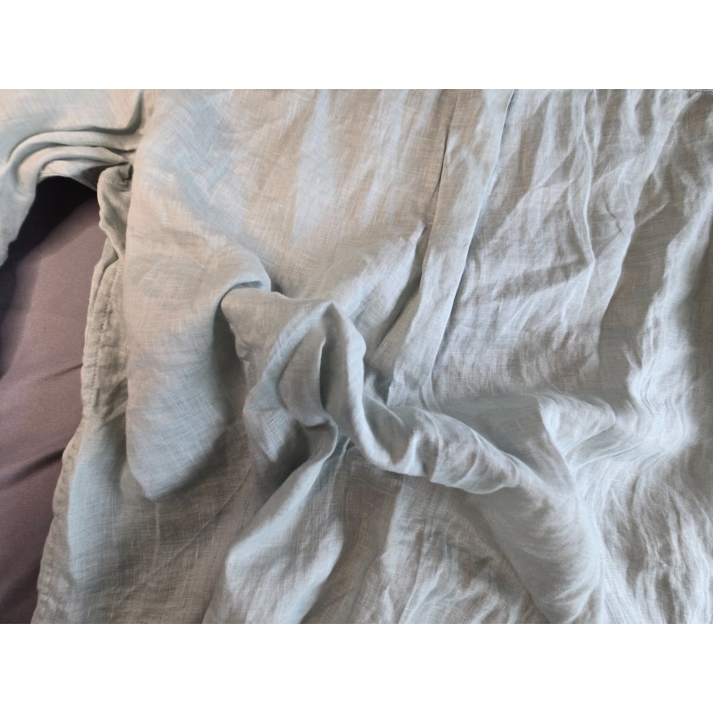 Muji Mint Green Shirt Layering Linen Minimalist Quiet Luxury Old Money Size M - Picture 10 of 16
